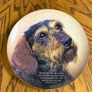 Danbury Mint Limited Edition Cherished Dachshunds Decorative Plate